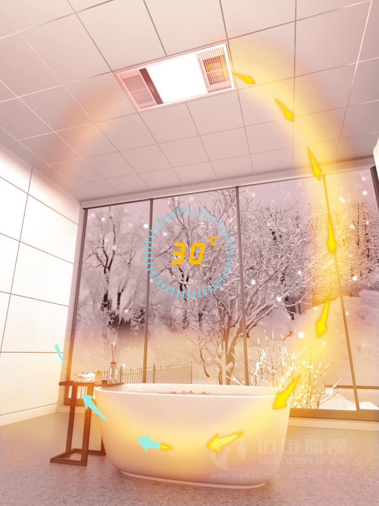 浴霸產品三維演示動畫(圖2)