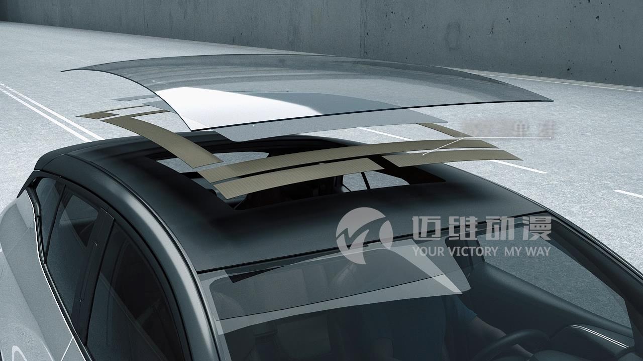 祝賀邁維動漫制作汽車太陽能天窗及系統三維動畫宣傳片(圖3)