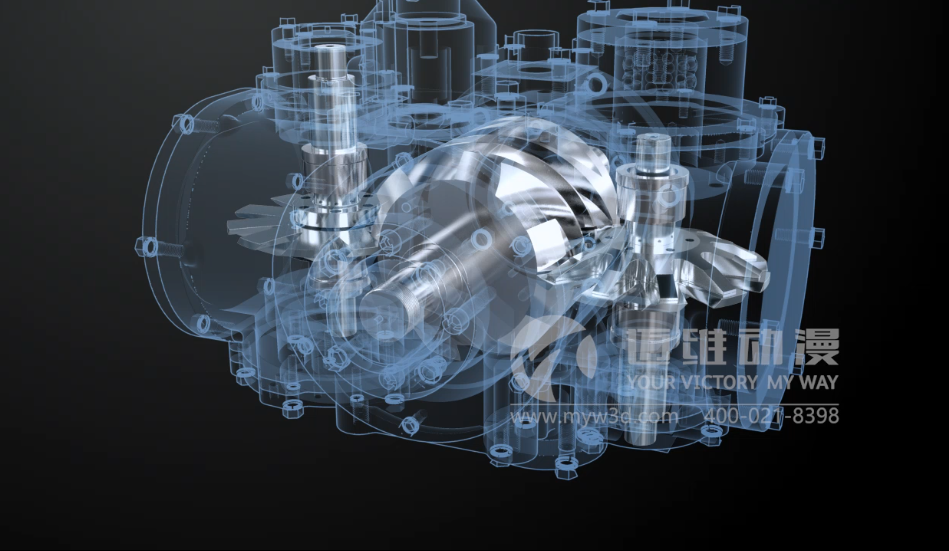 水潤滑空壓機三維動畫展示(圖3) 水潤滑空壓機三維動畫展示(圖3)