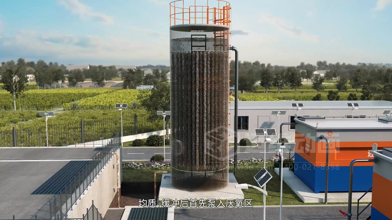 鄉鎮污水一體化處理工藝技術3D動畫展示(圖2) 鄉鎮污水一體化處理工藝技術3D動畫展示(圖2)