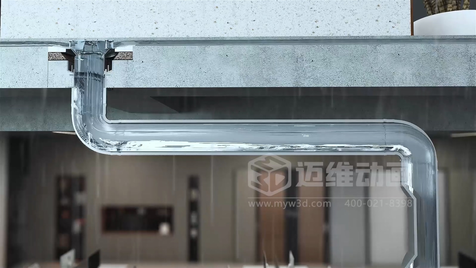 虹吸雨水管道系統三維動畫展示(圖4)