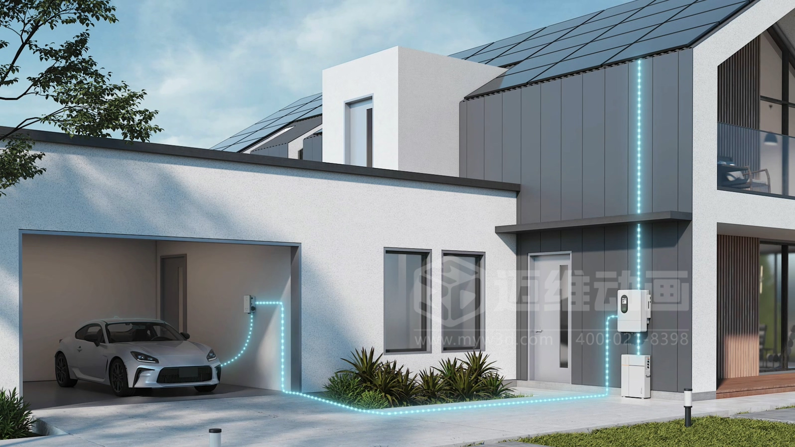 光伏儲能還能這樣「看」？三維動畫鏡頭下的儲能電池簇充放電過程(圖8)