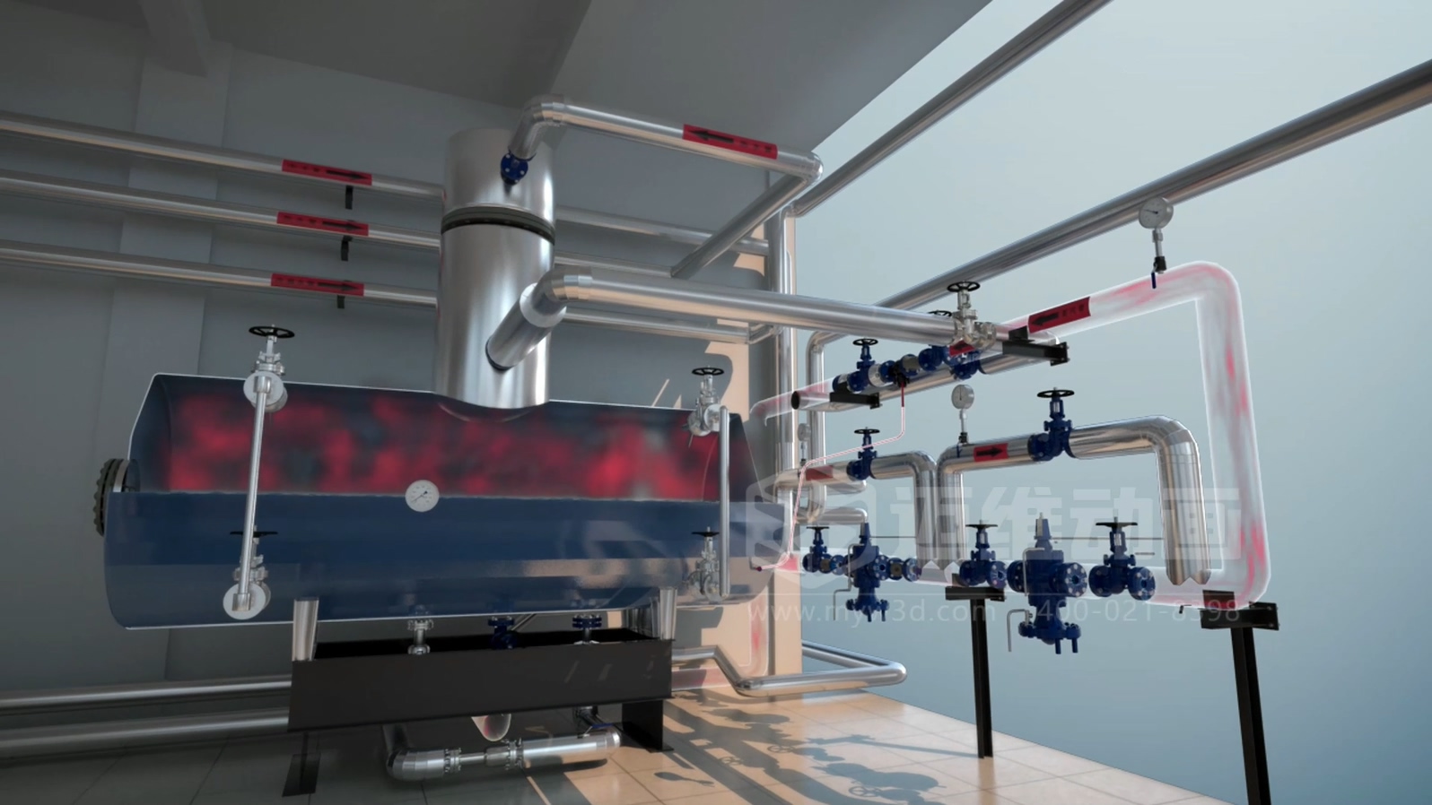 打破傳統展示壁壘!三維動畫「拆解」鍋爐,低成本實現高成果演示(圖3) 打破傳統展示壁壘!三維動畫「拆解」鍋爐,低成本實現高成果演示(圖3)