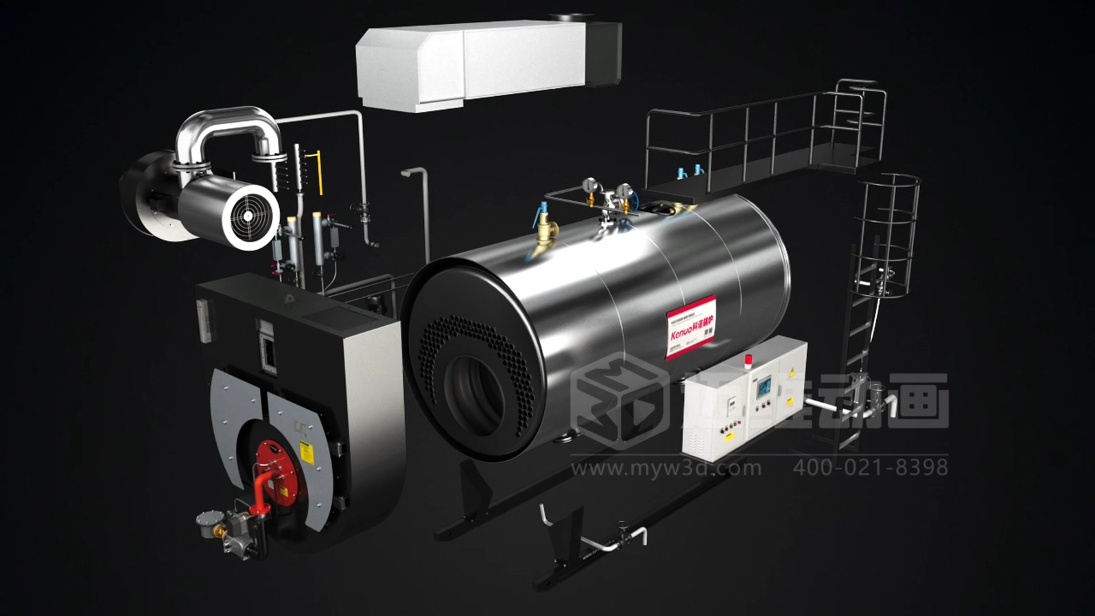 打破傳統展示壁壘!三維動畫「拆解」鍋爐,低成本實現高成果演示(圖5) 打破傳統展示壁壘!三維動畫「拆解」鍋爐,低成本實現高成果演示(圖5)