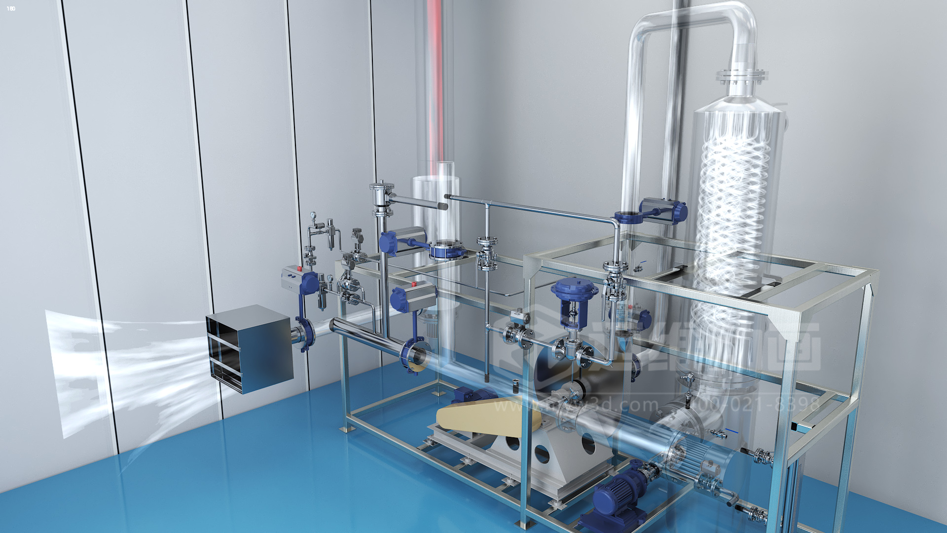氮氣密閉循環型噴霧干燥機三維動畫(圖4)