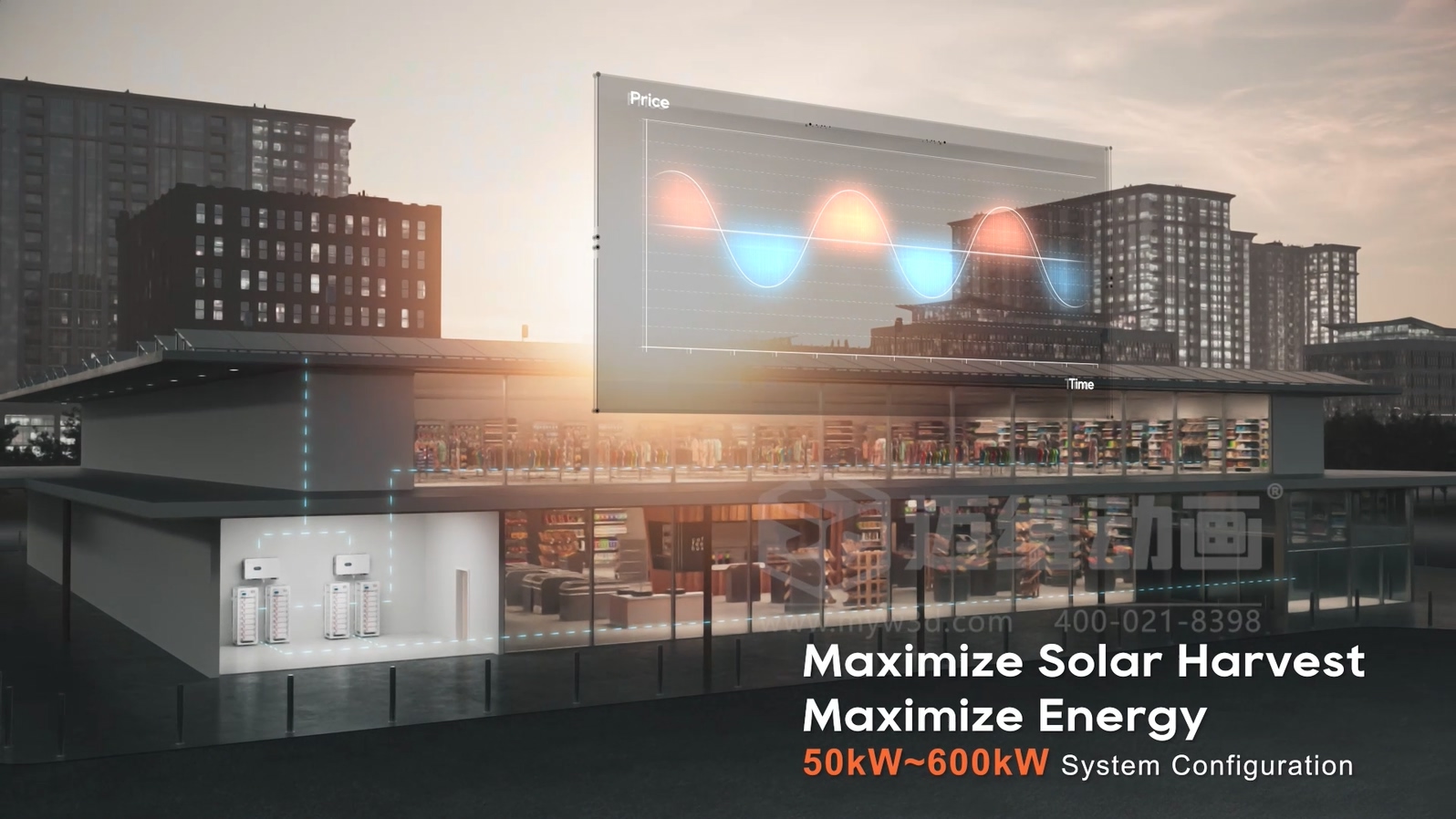 光伏儲能應用場景難落地展示？新能源三維動畫來解決，真實再現家庭 / 工商業場景，設備價值一眼看懂！(圖2)