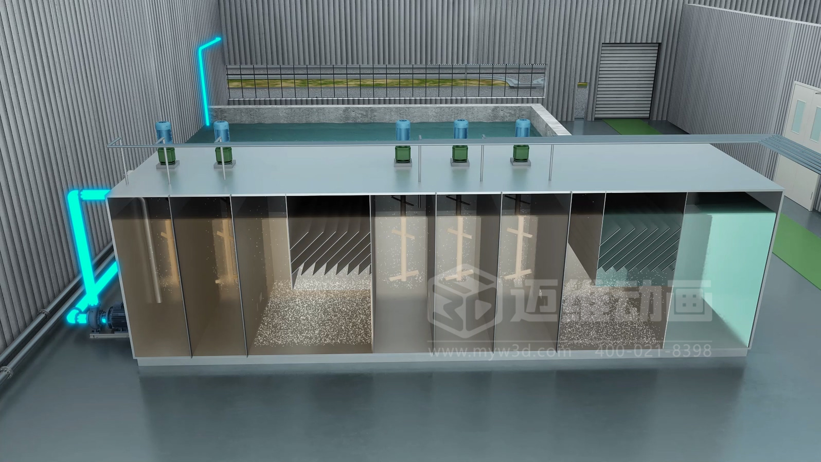 飛灰水洗資源化處理工藝三維動畫(圖5) 飛灰水洗資源化處理工藝三維動畫(圖5)